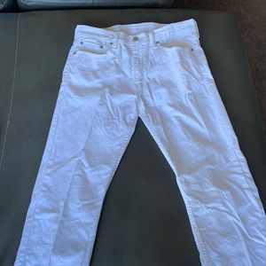 Levi white denim jeans